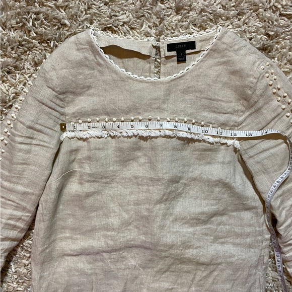 J Crew 100% Linen Blouse Shirt - Picture 4 of 5